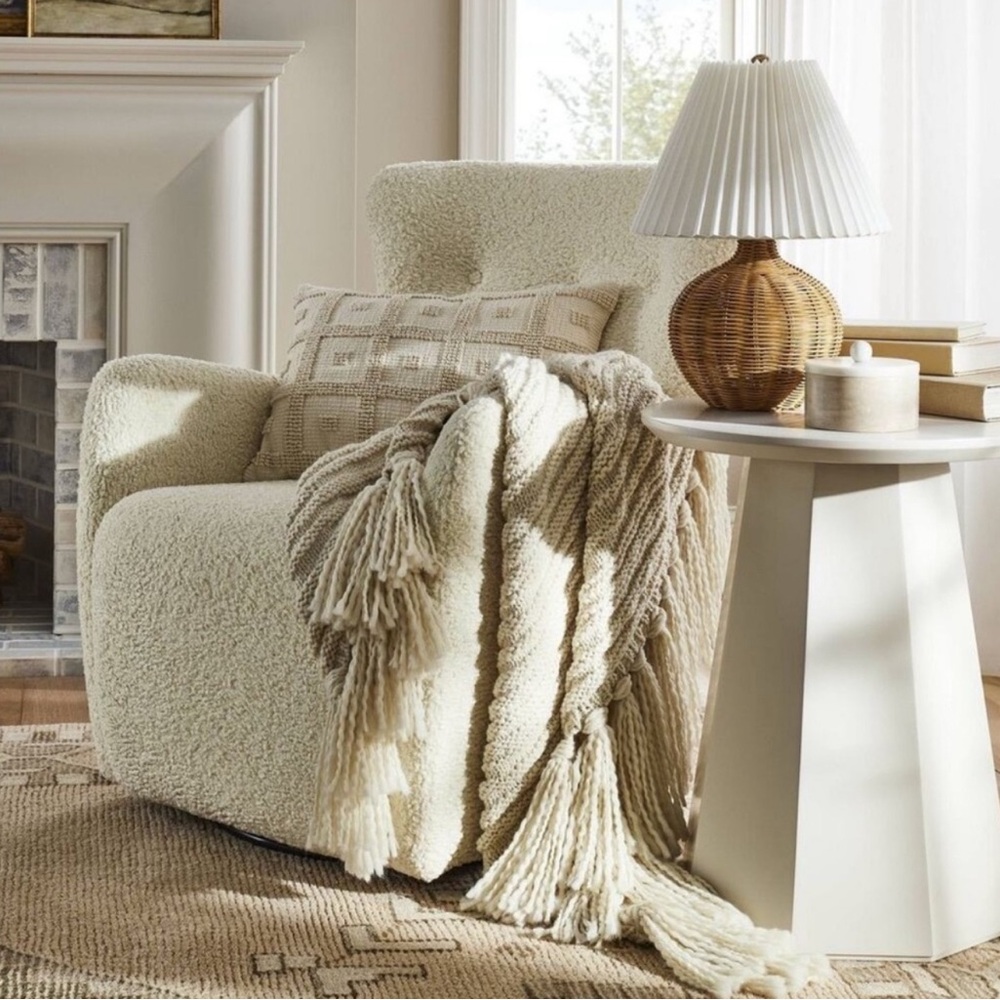 Threshold Designed With Studio McGee Natural Wicker Lamp Brown. New.